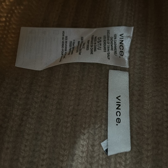 Vince Tan Cashmere Donegal Rib Cuffed Hat one size - Picture 4 of 11